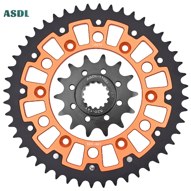 

520 48T 14T Motorcycle Steel Aluminum Composite Front Rear Sprocket Kits For Husqvarna 501 FE USA 501 FE S USA 2020 2021