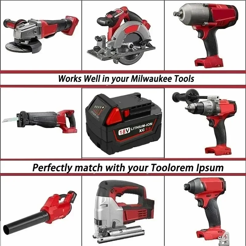 Batería de iones de litio apta Original para Milwaukee M18, herramienta eléctrica 48-11-1815, 48-11-1850, 48-11-1860, Z50, ofert
Batería de iones de litio apta Original para Milwaukee M18, herramienta eléctrica 48-11-1815, 48-11-1850, 48-11-1860, Z50, ofert