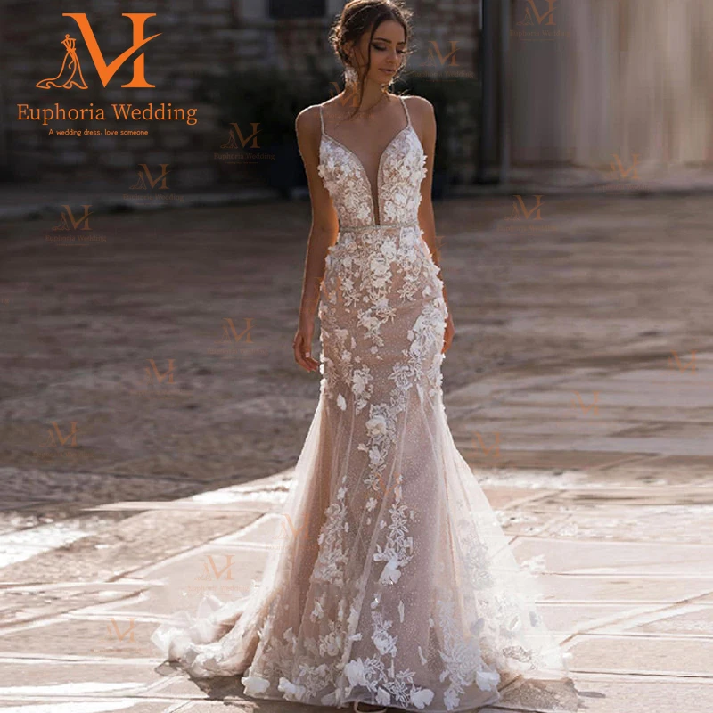 Wedding Dress Vestidos De Novia For Woman Robe Mariee Boda Casamento Mariage Bride Backless Mermaid Sleeveless 3D Floral Print
Wedding Dress Vestidos De Novia For Woman Robe Mariee Boda Casamento Mariage Bride Backless Mermaid Sleeveless 3D Floral Print