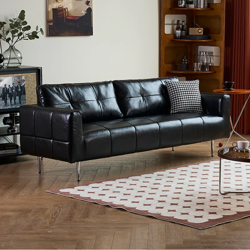 Large Luxury Sofa Black Modern Simple Loveseat Leather Chaise Sofa Small Solid Wood Muebles Para Salas Modernos Home Furniture
Large Luxury Sofa Black Modern Simple Loveseat Leather Chaise Sofa Small Solid Wood Muebles Para Salas Modernos Home Furniture