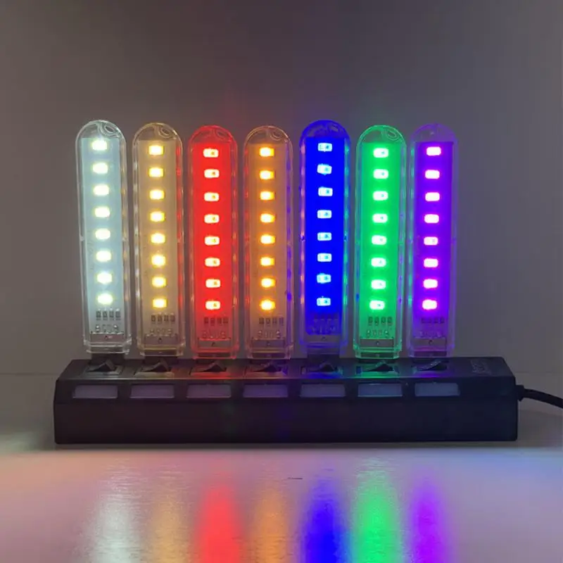 USB 8 LEDs Light Mini Reading Book Lamp DC 5V Bright Camping Lighting For PC Laptop Mobile Power Bank Charging Night Light 
USB 8 LEDs Light Mini Reading Book Lamp DC 5V Bright Camping Lighting For PC Laptop Mobile Power Bank Charging Night Light