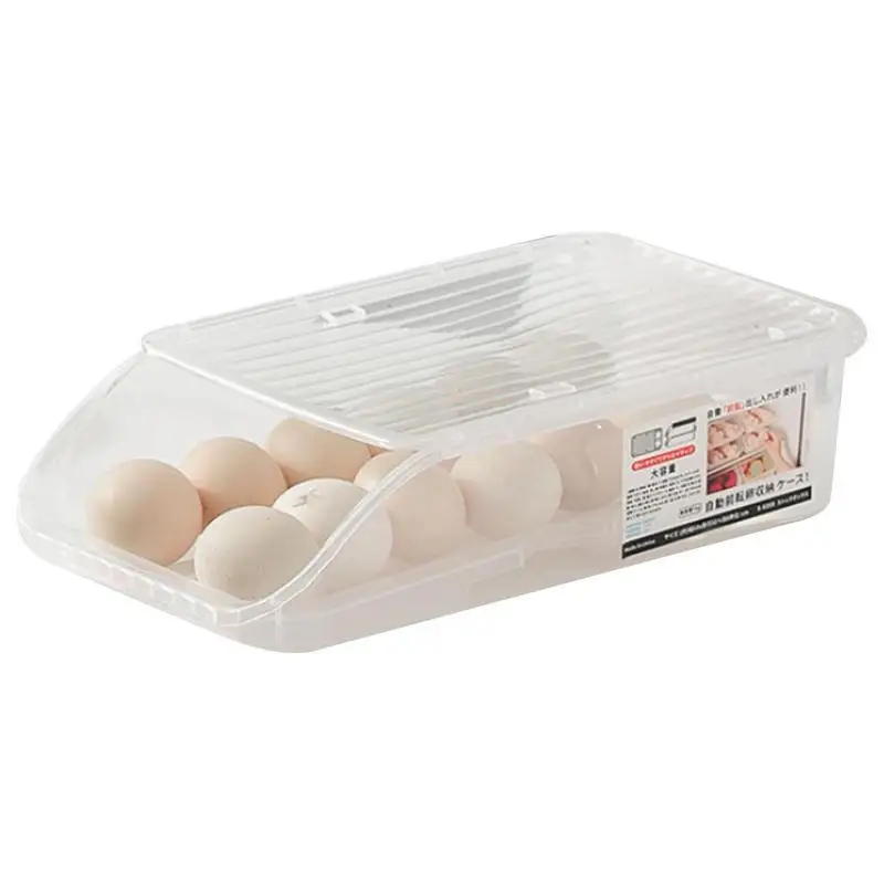 Automatic Auto Scrolling Eggs Rack Holder Storage Box Eggs Basket Container Dispenser Organizer Closet For Fridge Kitch
Automatic Auto Scrolling Eggs Rack Holder Storage Box Eggs Basket Container Dispenser Organizer Closet For Fridge Kitch