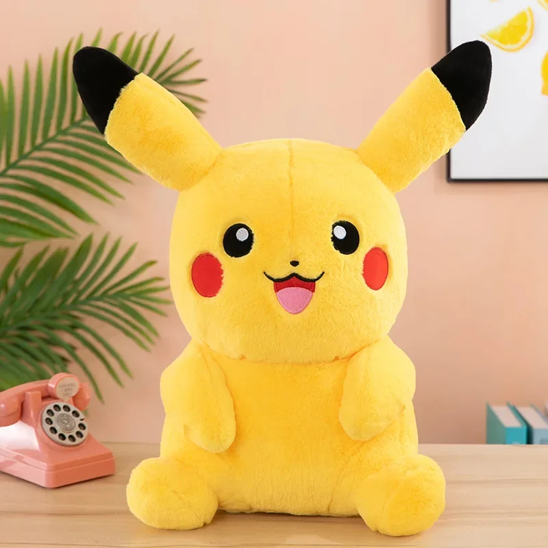 

Pikachu Plush Doll Toy Pokemon Cartoon Cute Rabbit Fur Pokémon Pikachu Doll Toy Rag Doll Pillow Cushion Girls Gift Plush Toy