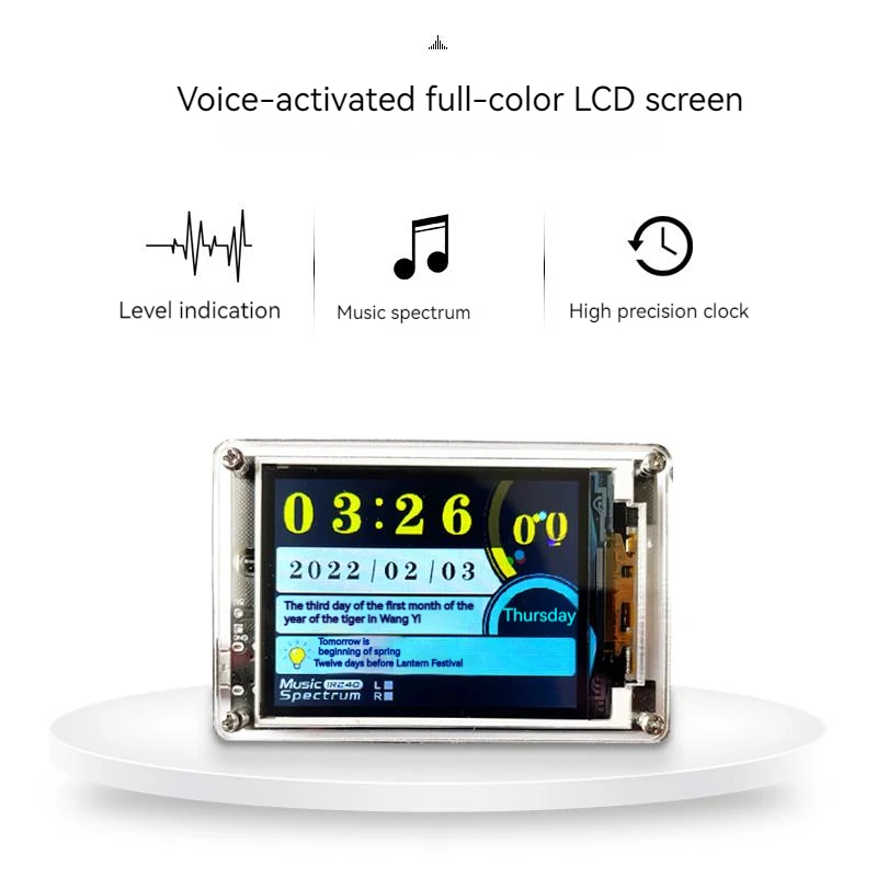 IR240 color LCD audio level lights music spectrum audio rhythm lights holiday reminders
IR240 color LCD audio level lights music spectrum audio rhythm lights holiday reminders