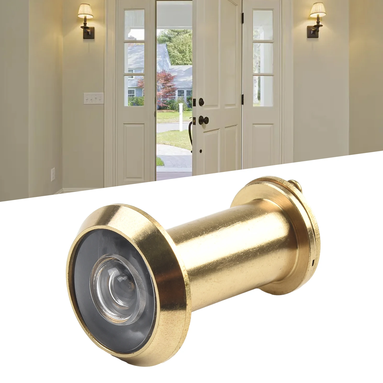 220 Degree Door Peephole Viewer Wide Angle Eye Sight Hole Glass Lens Metal Housing Adjustable Threaded Tube for 50 75mm Door
220 Degree Door Peephole Viewer Wide Angle Eye Sight Hole Glass Lens Metal Housing Adjustable Threaded Tube for 50 75mm Door