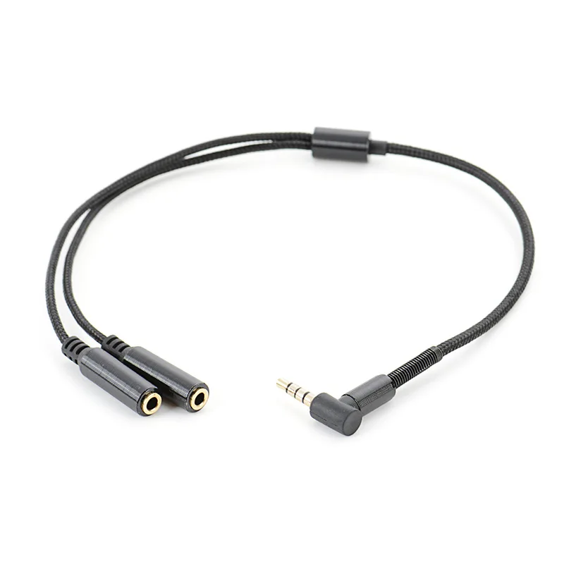 3.5mm 1to 2Headphone Extension Cable Male to Female TRRS Audio Stereo Cable Right Angle Auxiliary HiFi Cable for Microphone
3.5mm 1to 2Headphone Extension Cable Male to Female TRRS Audio Stereo Cable Right Angle Auxiliary HiFi Cable for Microphone