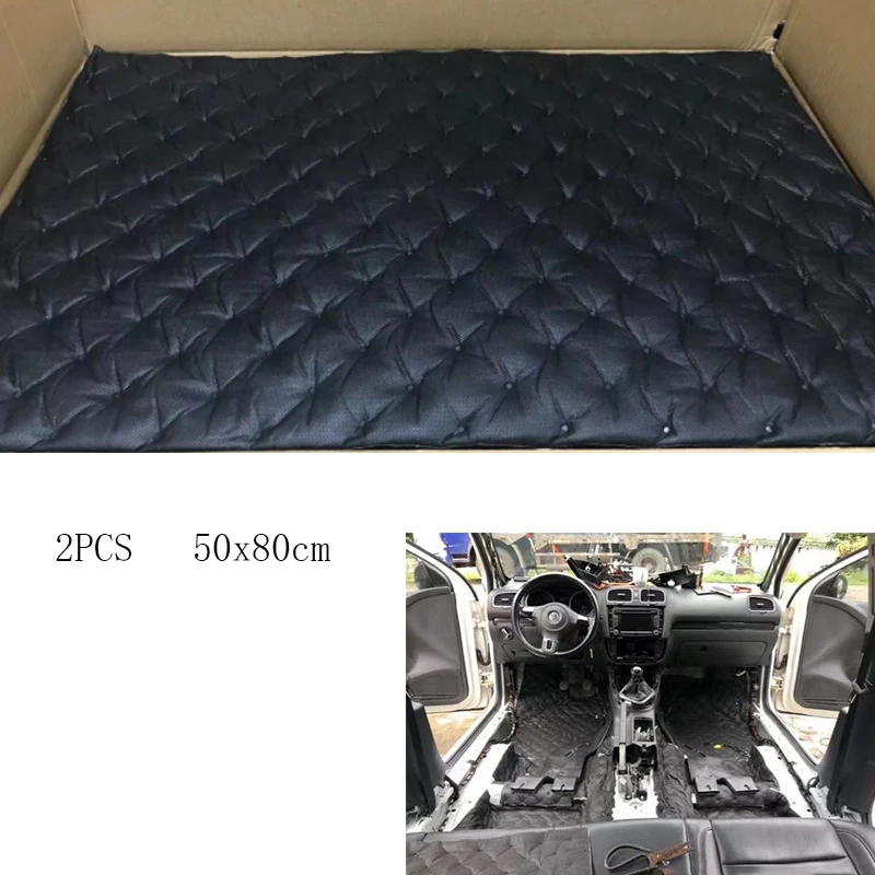 

50*80cm 2PCS Self Adhesive Car Soundproofing Cotton Windsor Sound-absorbing and Soundproof Cotton for All Four Doors of The Car