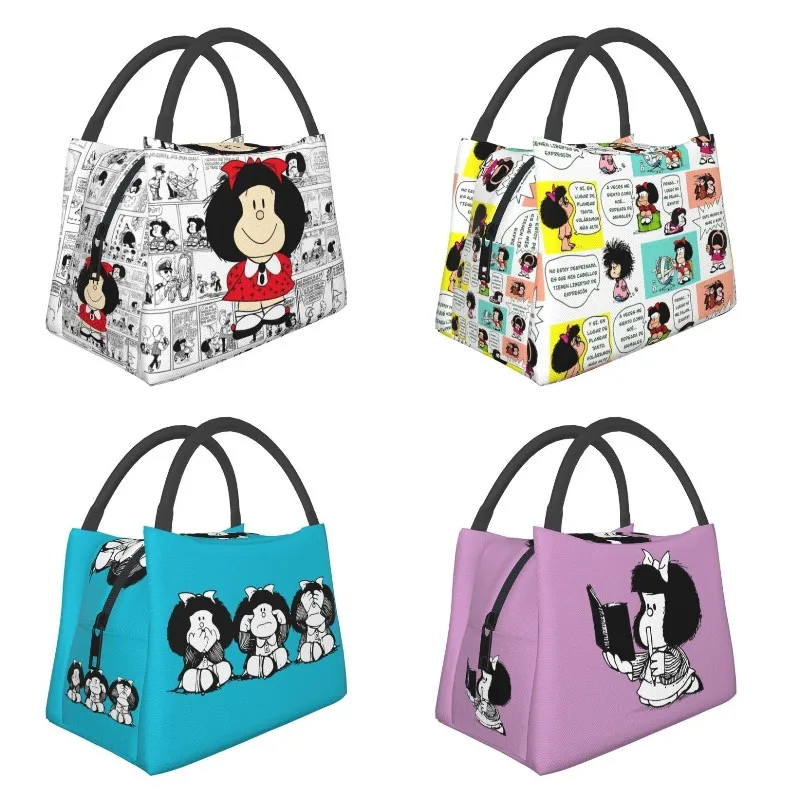 Mafalda Cartoon Quino Comics Thermal Insulated Lunch Bags Women Resuable Lunch Tote for Work Travel Multifunction Meal Food Box
Mafalda Cartoon Quino Comics Thermal Insulated Lunch Bags Women Resuable Lunch Tote for Work Travel Multifunction Meal Food Box