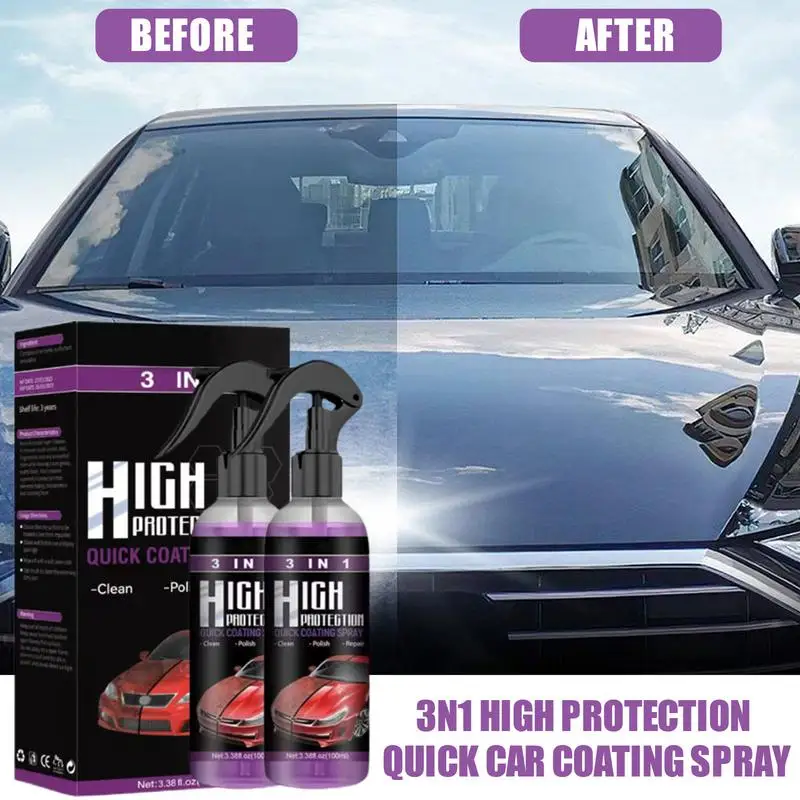 3 In 1 Quick Coating Spray High Protection Shine Ceramic Car Wash Car Shield Coating Cleaning Nano Polishing Paint Wax 
3 In 1 Quick Coating Spray High Protection Shine Ceramic Car Wash Car Shield Coating Cleaning Nano Polishing Paint Wax