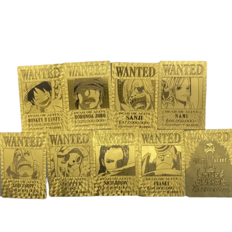 One Piece Cartoon Gold Foil Paper Currency Anime Action Figure Cap Luffy Zoro Sanji Card Decoration Children Toys Birthdays Gift
One Piece Cartoon Gold Foil Paper Currency Anime Action Figure Cap Luffy Zoro Sanji Card Decoration Children Toys Birthdays Gift