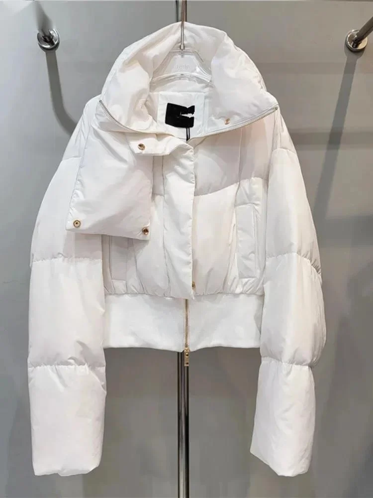 Black White High Neck Bib Down Jacket Women 2023 Winter Thick Warm Short Zipper Bread Cotton Padded Coat Outerwear X501
Black White High Neck Bib Down Jacket Women 2023 Winter Thick Warm Short Zipper Bread Cotton Padded Coat Outerwear X501