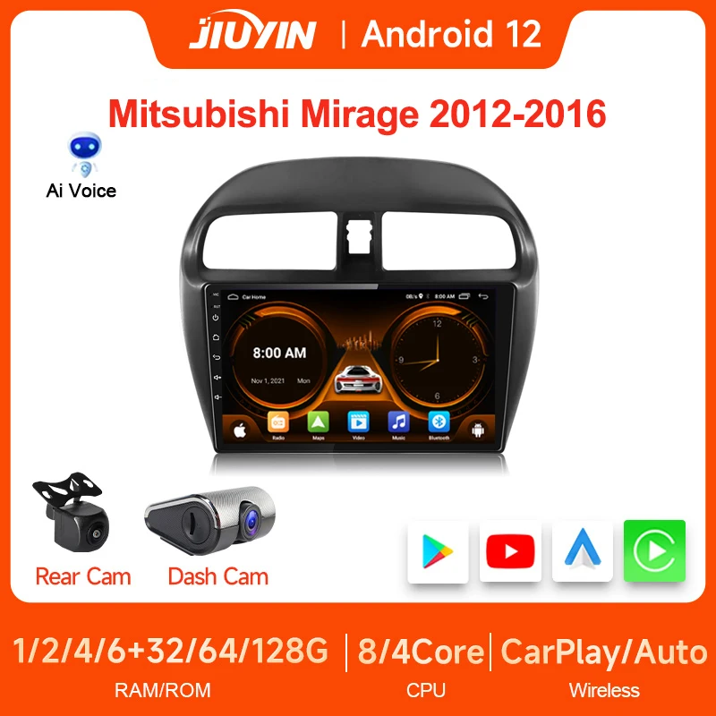 JIUYIN 2 DIN Android 12.0 Car Stereo Radio Central Multimedia Player 9‘’ Auto Carplay GPS Video for Mitsubishi Mirage 2012-2016
JIUYIN 2 DIN Android 12.0 Car Stereo Radio Central Multimedia Player 9‘’ Auto Carplay GPS Video for Mitsubishi Mirage 2012-2016