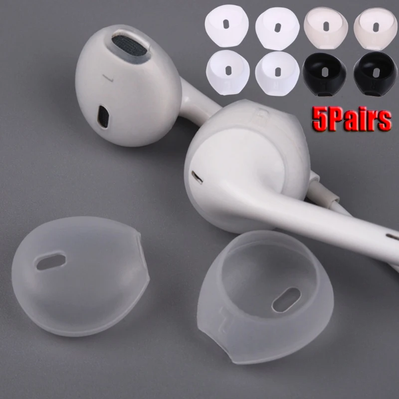 

1/5Pairs Earphones Silicone Anti-Lost Ear Caps For Airpods iPhone 5/6/7/8S Headphones Headset Eartip Earbuds Soft Cap Cover