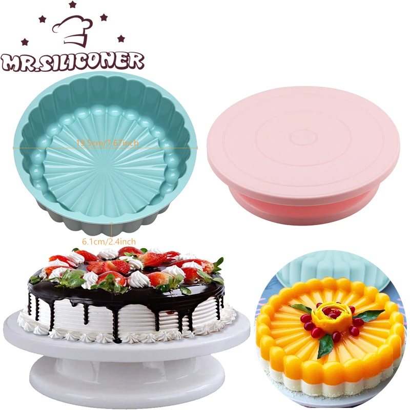 Cake Turntable Stand Cake Decoration Accessories Silicone Mold Rotating Stable Anti-skid Round Cake Table Kitchen Baking Tools
Cake Turntable Stand Cake Decoration Accessories Silicone Mold Rotating Stable Anti-skid Round Cake Table Kitchen Baking Tools