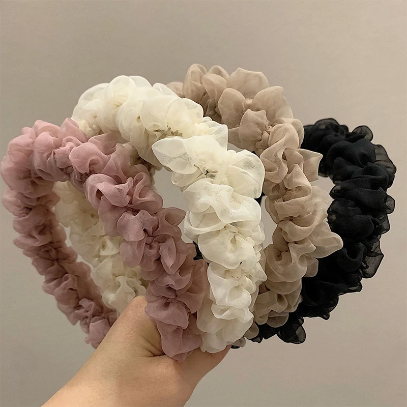 New Solid Color Mesh Pleated Headbands Fashion Hair Accessories For Women Trend Casual Ruffle Hairband Hair Band Girl Headwear
New Solid Color Mesh Pleated Headbands Fashion Hair Accessories For Women Trend Casual Ruffle Hairband Hair Band Girl Headwear