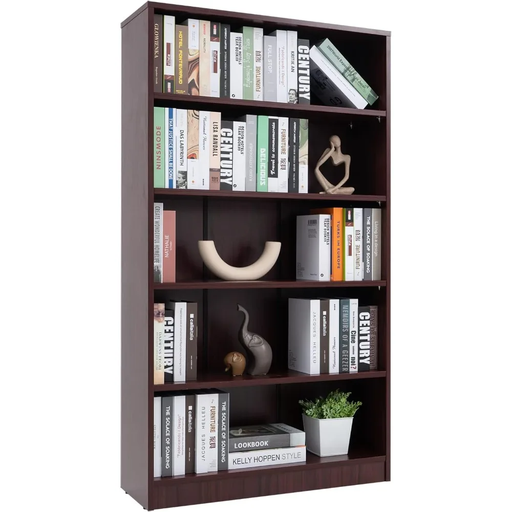 5-Shelf Wood Bookcase Freestanding Display Bookshelf for Home Office School (Mahogany,11.6" Depth*33" Width*59.8" Height)
5-Shelf Wood Bookcase Freestanding Display Bookshelf for Home Office School (Mahogany,11.6" Depth*33" Width*59.8" Height)