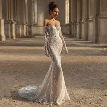 2022 Lace Mermaid Wedding Dress Sexy Long Sleeves Sweetheart Bridal Gown Sweep Train Custom Champagen Bride Dresses for Women
2022 Lace Mermaid Wedding Dress Sexy Long Sleeves Sweetheart Bridal Gown Sweep Train Custom Champagen Bride Dresses for Women