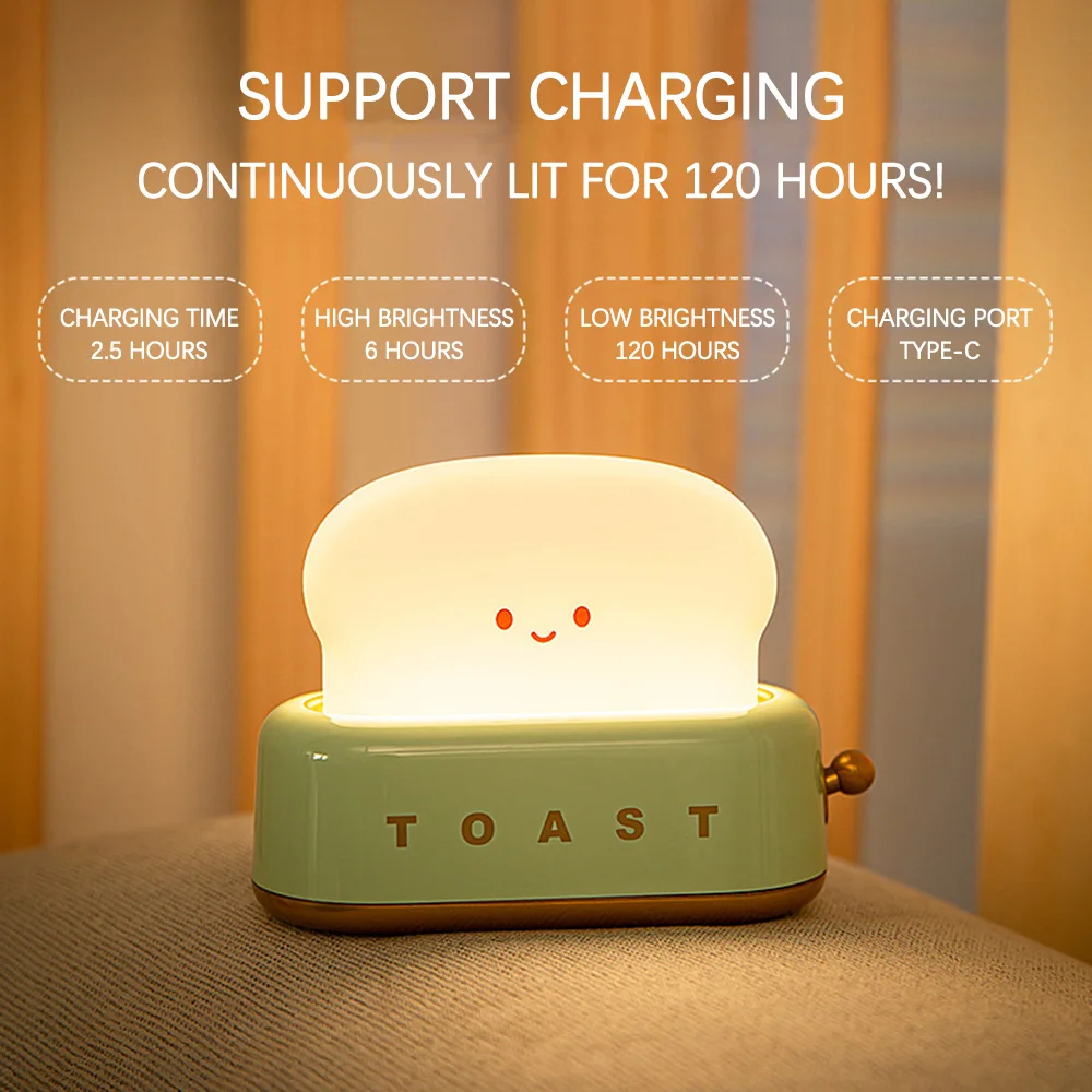 Creative Toast Toaster Night Light Girl Gift Festive Mood Light Bedroom Decoration Bedside With Sleep Timer Light Desk Lamp
Creative Toast Toaster Night Light Girl Gift Festive Mood Light Bedroom Decoration Bedside With Sleep Timer Light Desk Lamp
