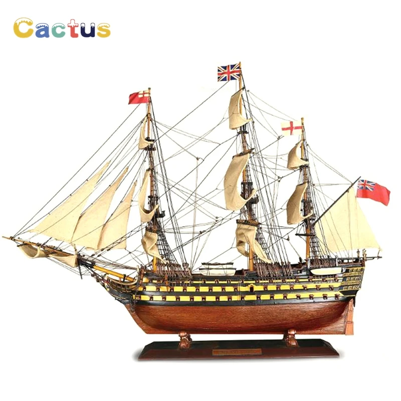 

1 Set 1:150 DIY Handmade Assembly Ship 21" Wooden Sailing 3D Victory Ship Boat Model Toys Gift