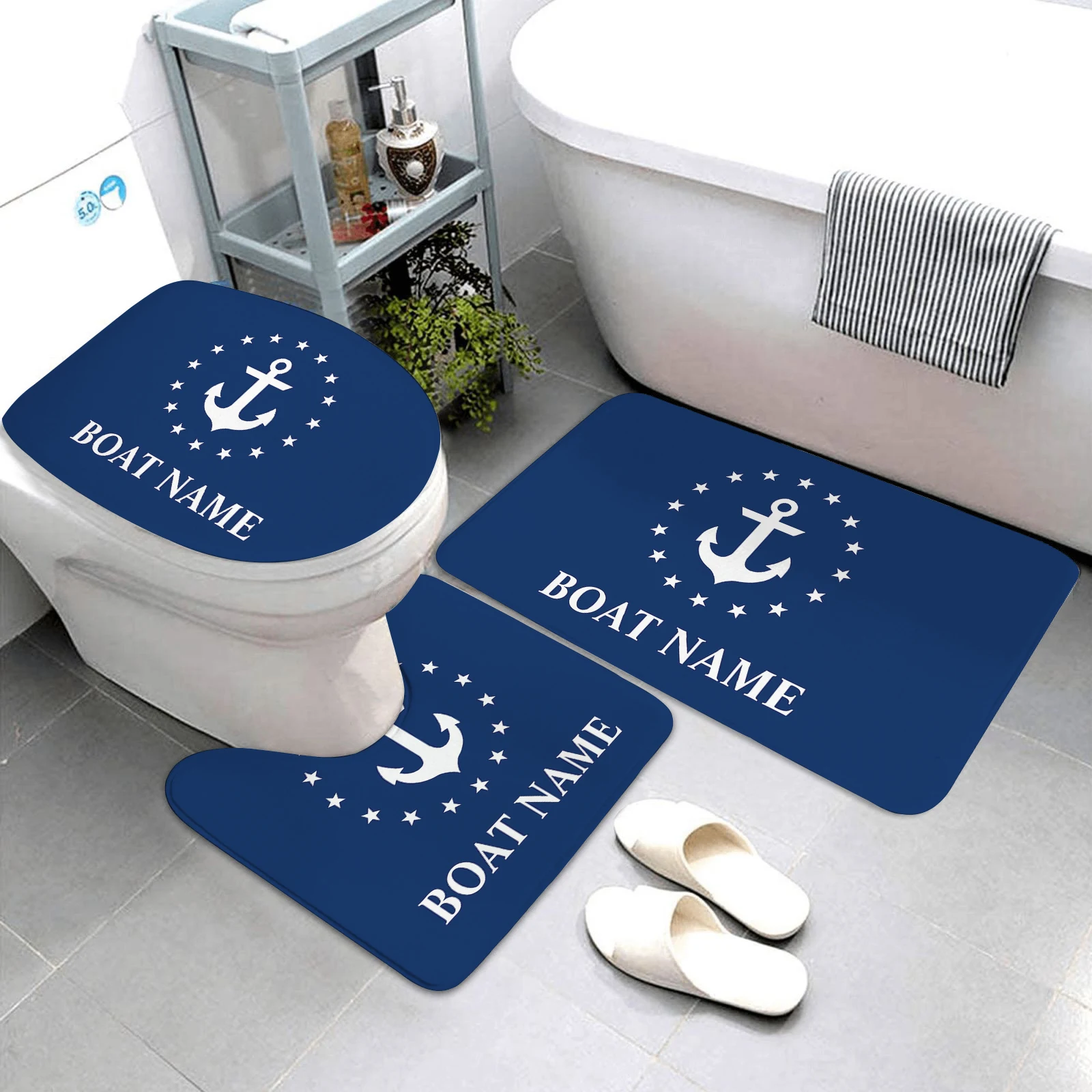 dark blue nautical series bathroom mat bathroom products anchor bath mat three-piece bathroom rug and mat set can be customized
dark blue nautical series bathroom mat bathroom products anchor bath mat three-piece bathroom rug and mat set can be customized