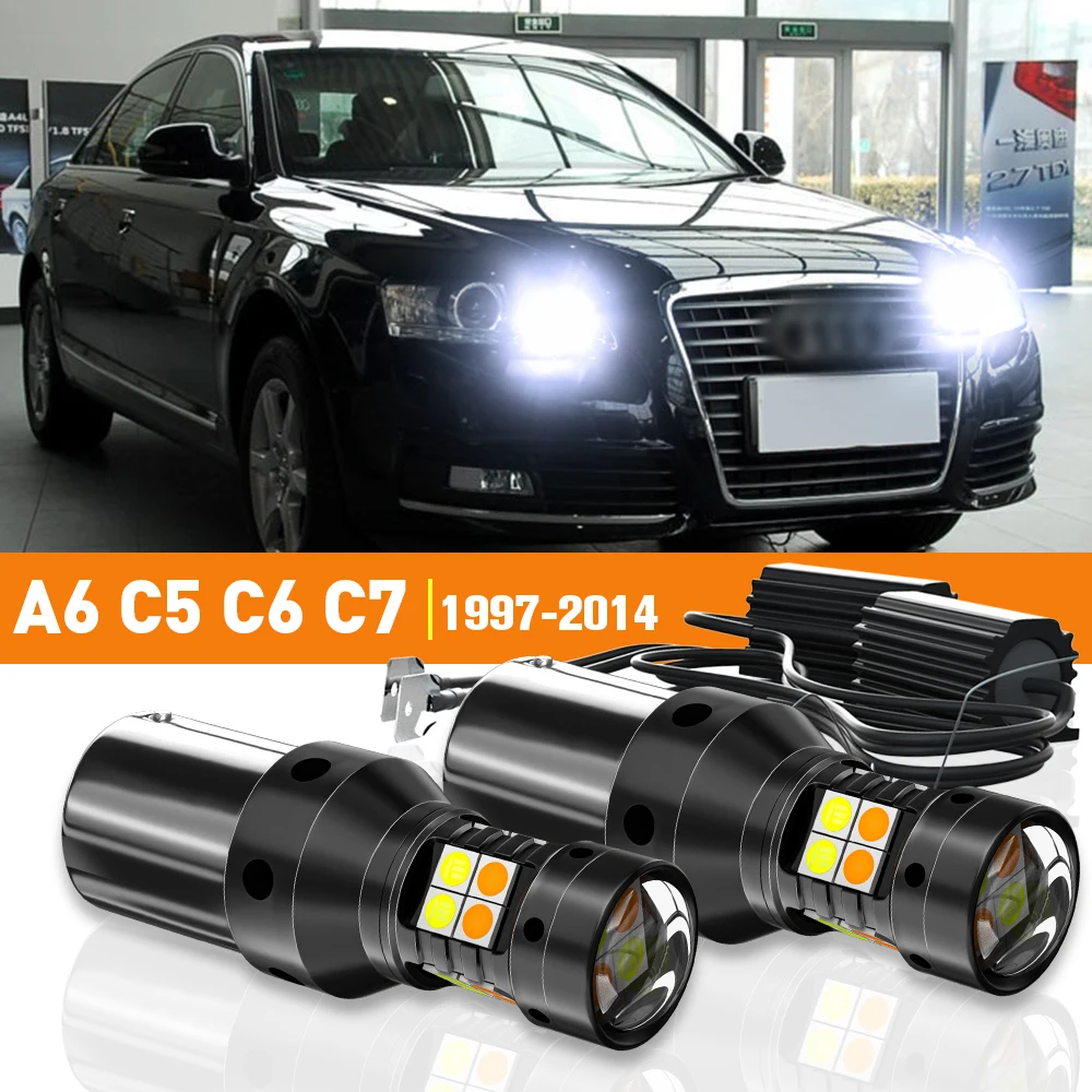 2pcs LED Dual Mode Turn Signal+Daytime Running Light DRL For Audi A6 C5 C6 C7 1997-2014 2005 2006 2009 2010 Accessories Canbus
2pcs LED Dual Mode Turn Signal+Daytime Running Light DRL For Audi A6 C5 C6 C7 1997-2014 2005 2006 2009 2010 Accessories Canbus