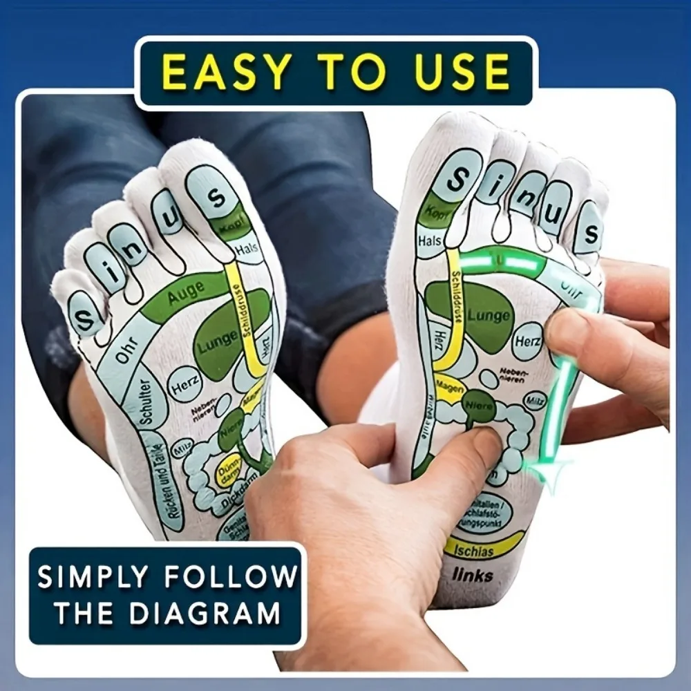 1pair Foot Acupressure Socks With Acupressure Point Charts Physiotherapy Massage Acupoint Reflexology Socks Foot Care Tools
1pair Foot Acupressure Socks With Acupressure Point Charts Physiotherapy Massage Acupoint Reflexology Socks Foot Care Tools