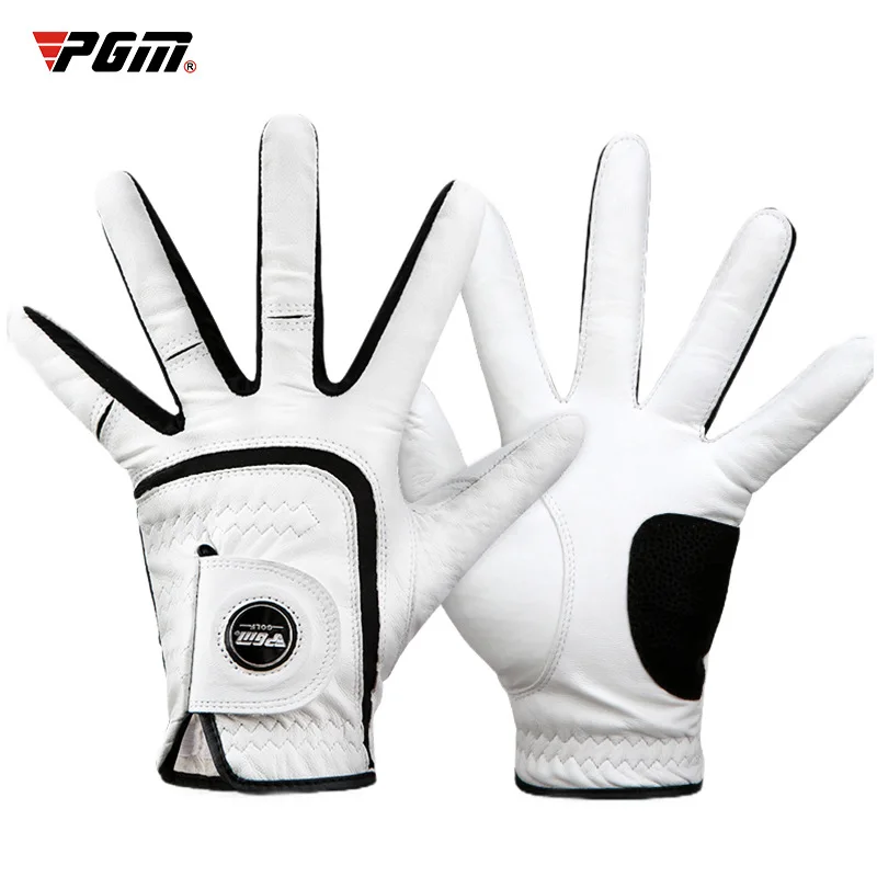 

PGM Men Golf Gloves Left Right Hand Thick Leather Sheepskin Breathable with Mark Golf Winter Sport Wearing Glove for Adult Men