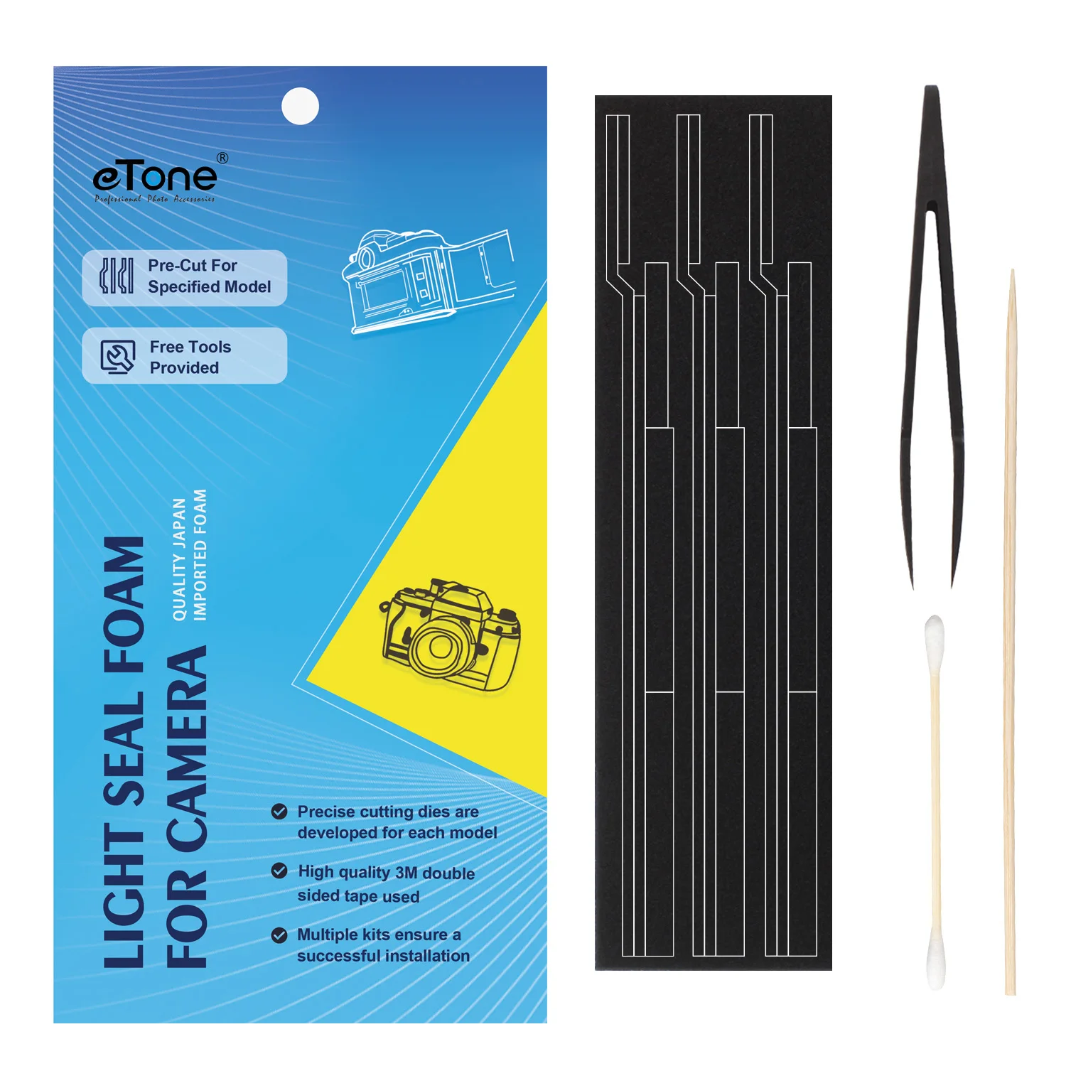 eTone Self Adhesive Light Proof Seal Foam Sponge Custom Repair Kits for Nikon NIKOMAT
eTone Self Adhesive Light Proof Seal Foam Sponge Custom Repair Kits for Nikon NIKOMAT