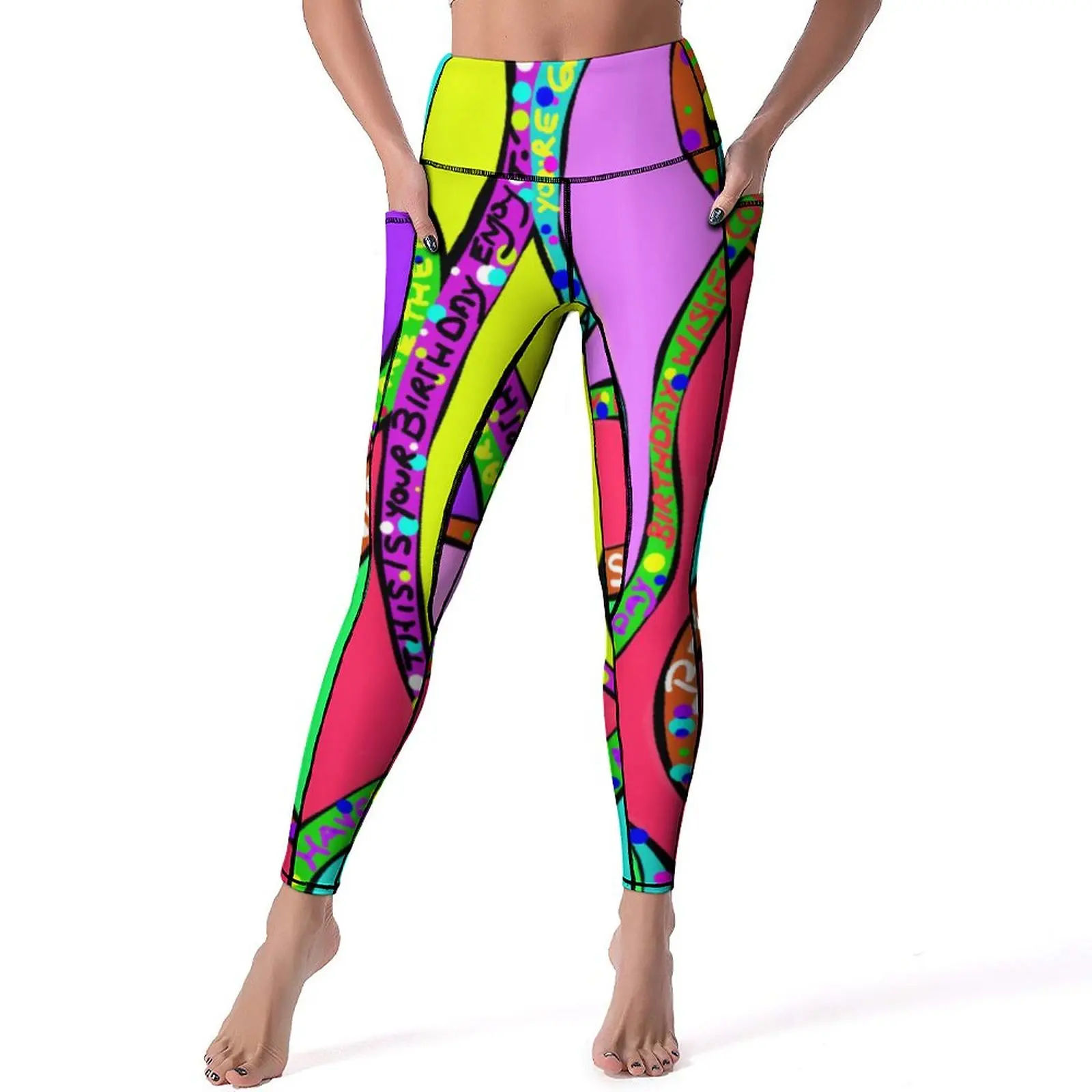 BIRTHDAY WORD ART Leggings Sexy Colorful Party High Waist Yoga Pants Retro Stretch Leggins Women Custom Fitness Sport Legging
BIRTHDAY WORD ART Leggings Sexy Colorful Party High Waist Yoga Pants Retro Stretch Leggins Women Custom Fitness Sport Legging