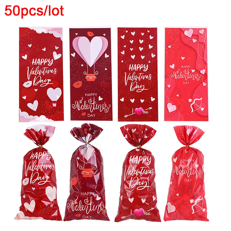 50pcs Valentine’s Day Plastic Candy Bags With Ties Gifts Bag Packaging Biscuit Snack Bread Bag For Wedding Kids Party
50pcs Valentine’s Day Plastic Candy Bags With Ties Gifts Bag Packaging Biscuit Snack Bread Bag For Wedding Kids Party