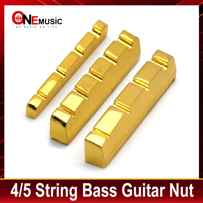 

4/5 String Slotted Brass Gold Plated 38MM 42MM 45MM Electric Bass Guitar Nut