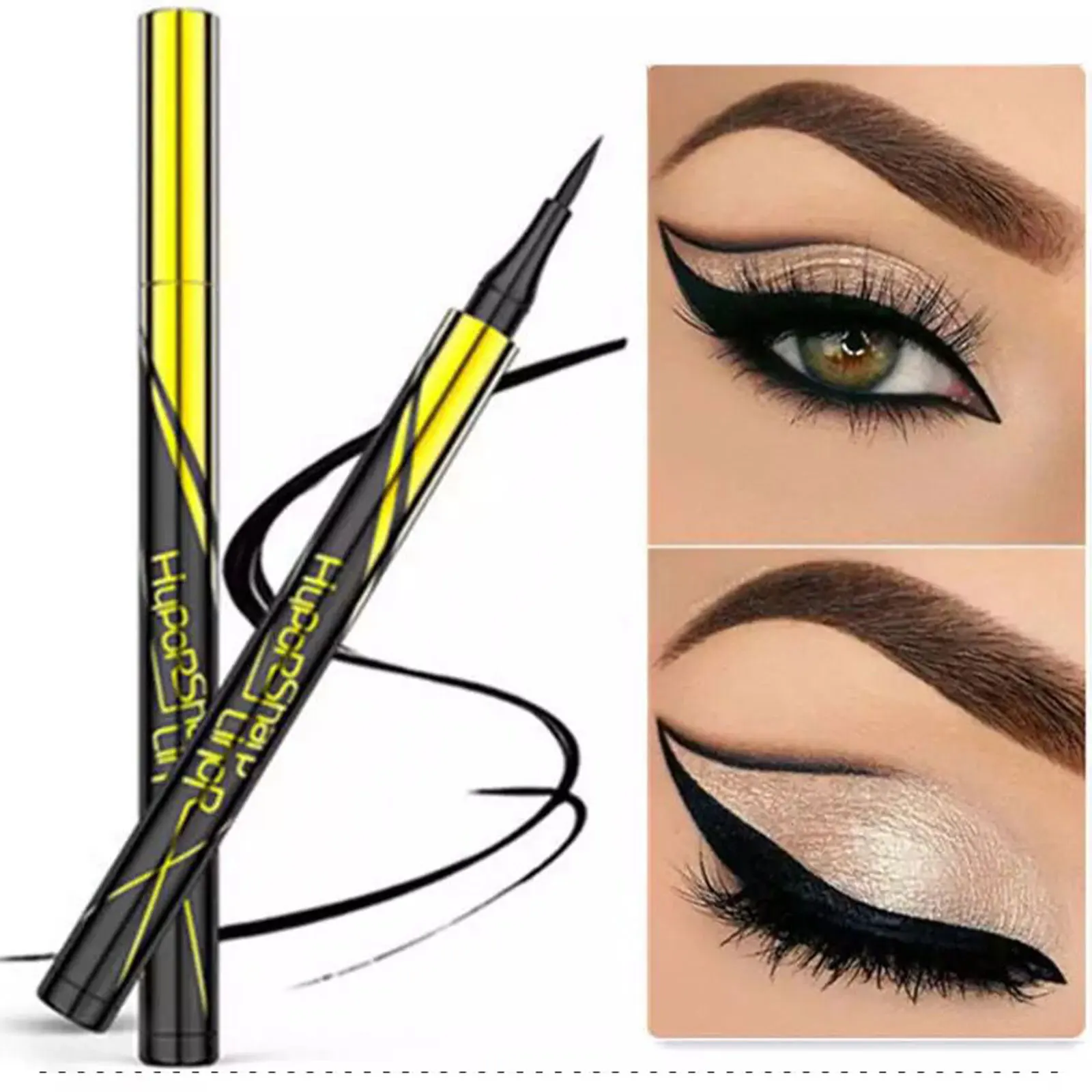 

Black Liquid Eyeliner Waterproof Long Lasting Eye Liner Pencil Quick Drying Not Bloom Natural Eyeliner Liquid Pen Cosmetic Tools