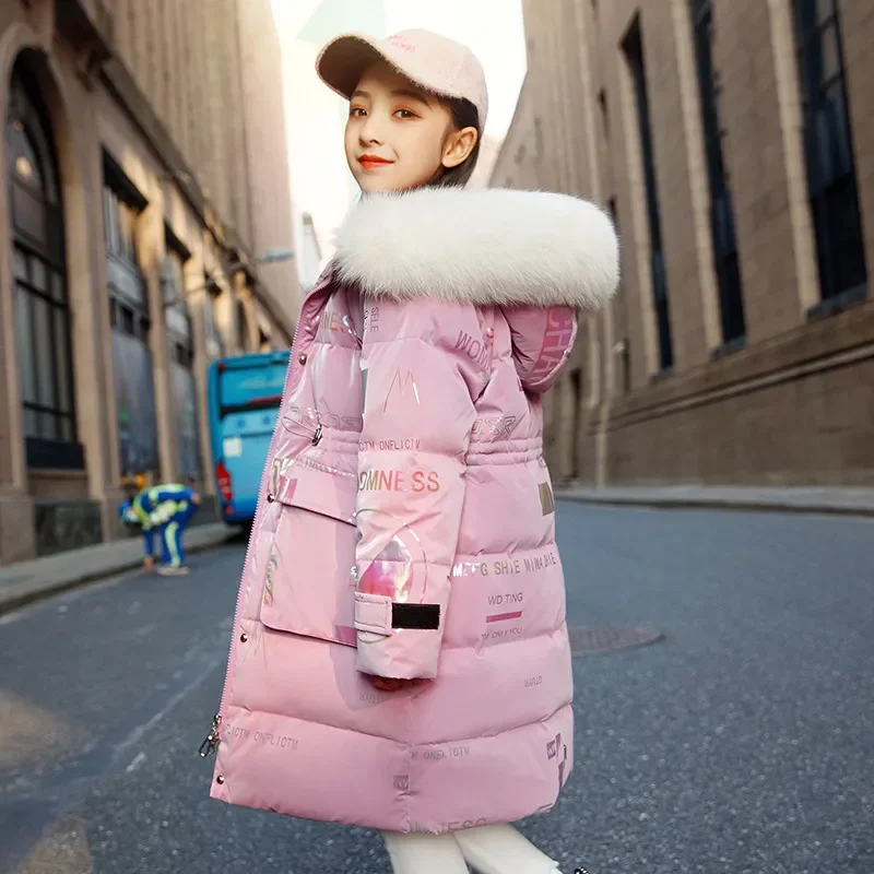 -30 C Winter warm Down cotton Jacket Girls faux fur Coat Waterproof Hooded clothes Child Outerwear Clothing Parka Snowsuit 5-16Y
-30 C Winter warm Down cotton Jacket Girls faux fur Coat Waterproof Hooded clothes Child Outerwear Clothing Parka Snowsuit 5-16Y