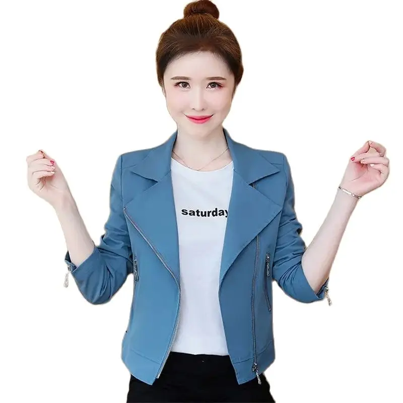 Fashion Ladies Short Jacket 2023 New Korean Casual Spring Autumn Coat Zipper Suit Jacket Women's Outerwear Tops Casaco Feminino
Fashion Ladies Short Jacket 2023 New Korean Casual Spring Autumn Coat Zipper Suit Jacket Women's Outerwear Tops Casaco Feminino