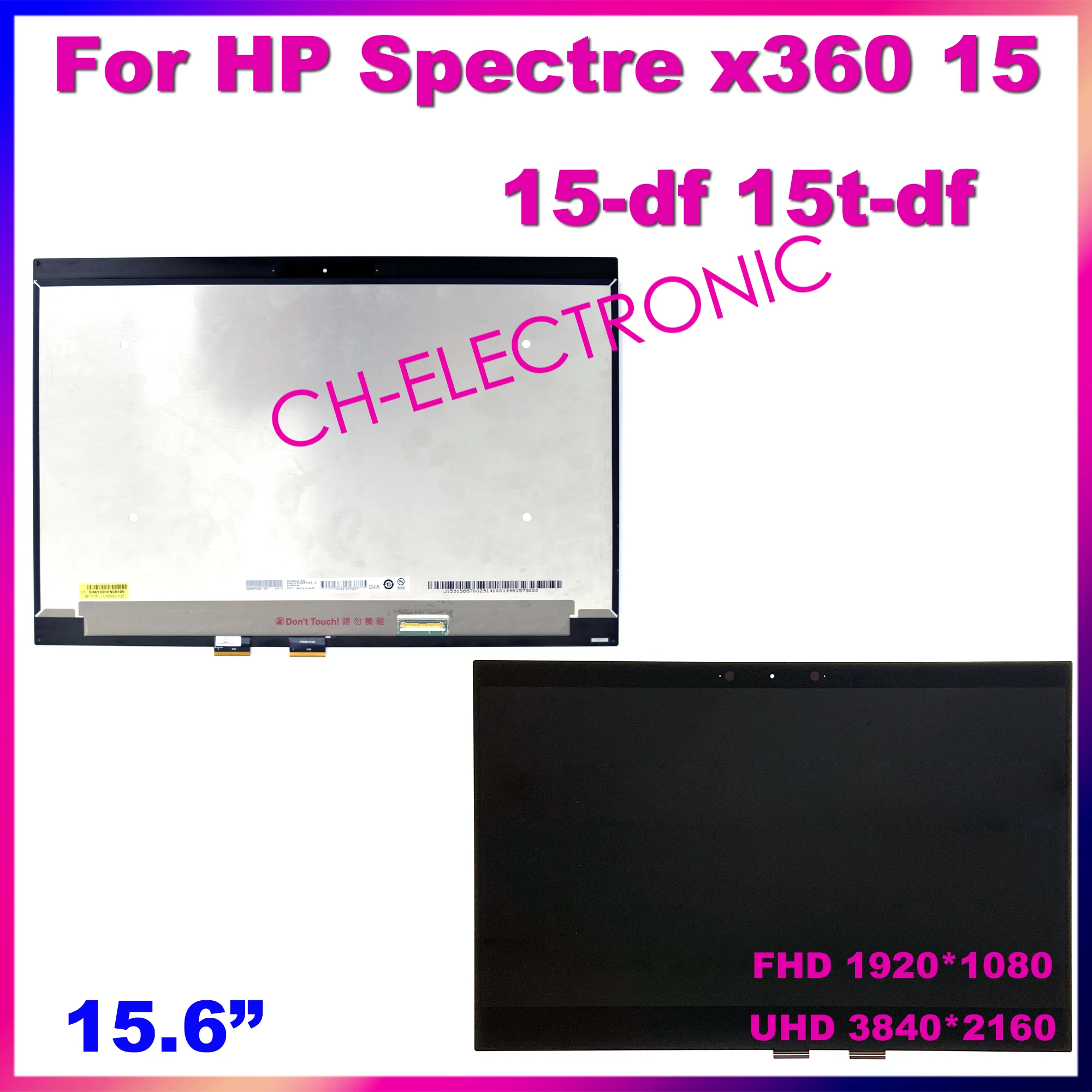 15.6" 4K UHD For Hp Spectre x360 15-df 15-DF TPN-Q213 LCD Touch Screen Digitizer Replacemen Assembly L38112-001 L38114-001
15.6" 4K UHD For Hp Spectre x360 15-df 15-DF TPN-Q213 LCD Touch Screen Digitizer Replacemen Assembly L38112-001 L38114-001