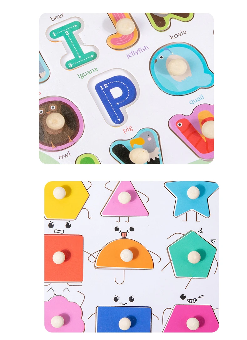 Montessori Wooden Puzzles Hand Grab Boards Toys Tangram Jigsaw Baby Educational Toys Cartoon Vehicle Animals Fruits 3D Puzzles Montessori Wooden Puzzles Hand Grab Boards Toys Tangram Jigsaw Baby Educational Toys Cartoon Vehicle Animals Fruits 3D Puzzles