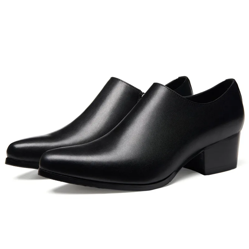 Pure Hand-sewn Pointed Toe Formal Leather Shoes Men's Breathable First Layer Cowhide Korean male Shoes Fashion High-heeled Shoes
Pure Hand-sewn Pointed Toe Formal Leather Shoes Men's Breathable First Layer Cowhide Korean male Shoes Fashion High-heeled Shoes