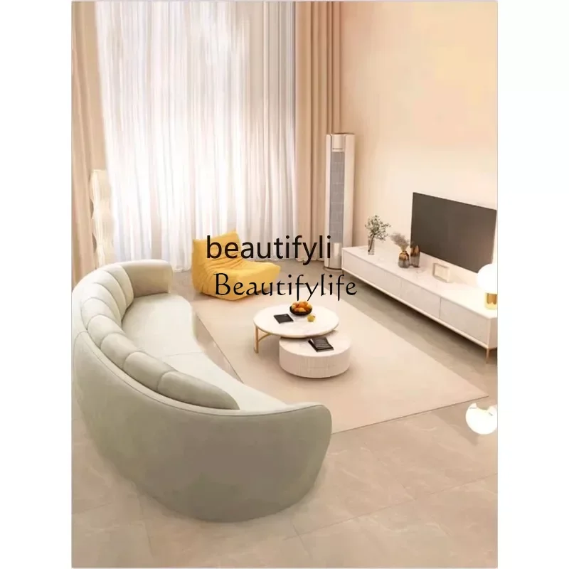 Customized Italian Minimalist Curved Fabric Sofa Living Room Light Luxury Cream Style Club Special-Shaped Designer Creative Sofa
Customized Italian Minimalist Curved Fabric Sofa Living Room Light Luxury Cream Style Club Special-Shaped Designer Creative Sofa