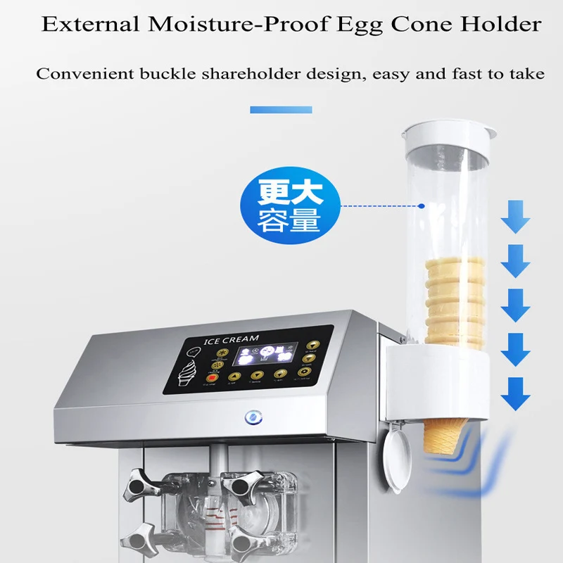 Small Single Head Ice Cream Machine Commercial Soft Serve Ice Cream Makers Desktop Sundae Vending
Small Single Head Ice Cream Machine Commercial Soft Serve Ice Cream Makers Desktop Sundae Vending