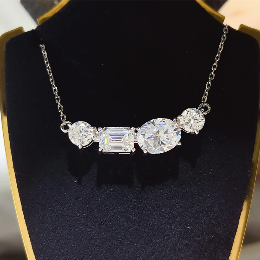 D Color Moissanite Pendant Necklace for Women 100% S925 Sterling Silver Plated 18K Lab Diamond Neck Chain Jewelry 3 Mallzona S7c7de188119447b5add6f61922920a9e3 D Color Moissanite Pendant Necklace for Women 100% S925 Sterling Silver Plated 18K Lab Diamond Neck Chain Jewelry Mallzona