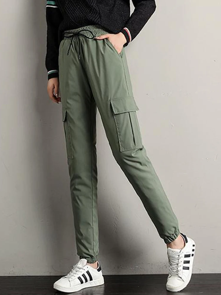 Korean Fashion Down Cotton Cargo Pants Winter High Waist Drawstring Thick Warm Windproof Sweatpants 2023 Casual Snow Wear Pants
Korean Fashion Down Cotton Cargo Pants Winter High Waist Drawstring Thick Warm Windproof Sweatpants 2023 Casual Snow Wear Pants
