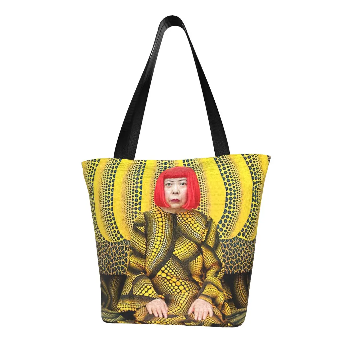 Kawaii Printed Pumpkin Power Yayoi Kusama Tote Shopping Bags Reusable Canvas Shoulder Shopper Pop Art Handbag
Kawaii Printed Pumpkin Power Yayoi Kusama Tote Shopping Bags Reusable Canvas Shoulder Shopper Pop Art Handbag