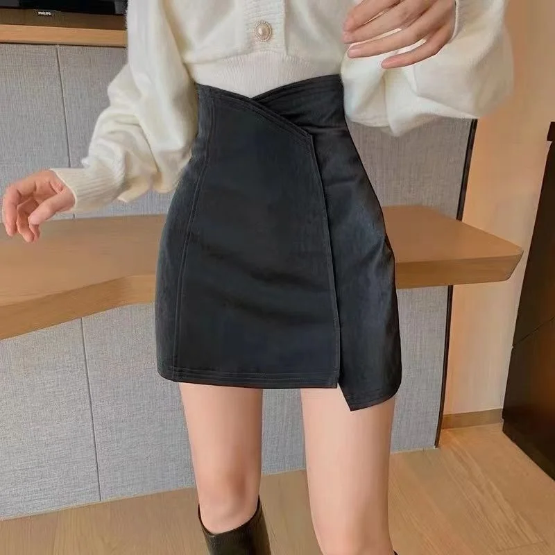 Fashion Asymmetrical Mini Skirts Women Streetwear Overlap Placket High Waist A Line Short Skirts Korean Office Lady Solid Skorts
Fashion Asymmetrical Mini Skirts Women Streetwear Overlap Placket High Waist A Line Short Skirts Korean Office Lady Solid Skorts
