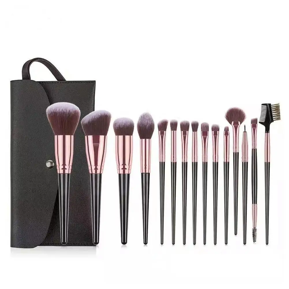

15pcs Pro Makeup Brushes Set With Brushes Bag Foundation Eyebrow Eyeshadow Makeup Brush Fashion Beauty Make Up Cosmetic Tools