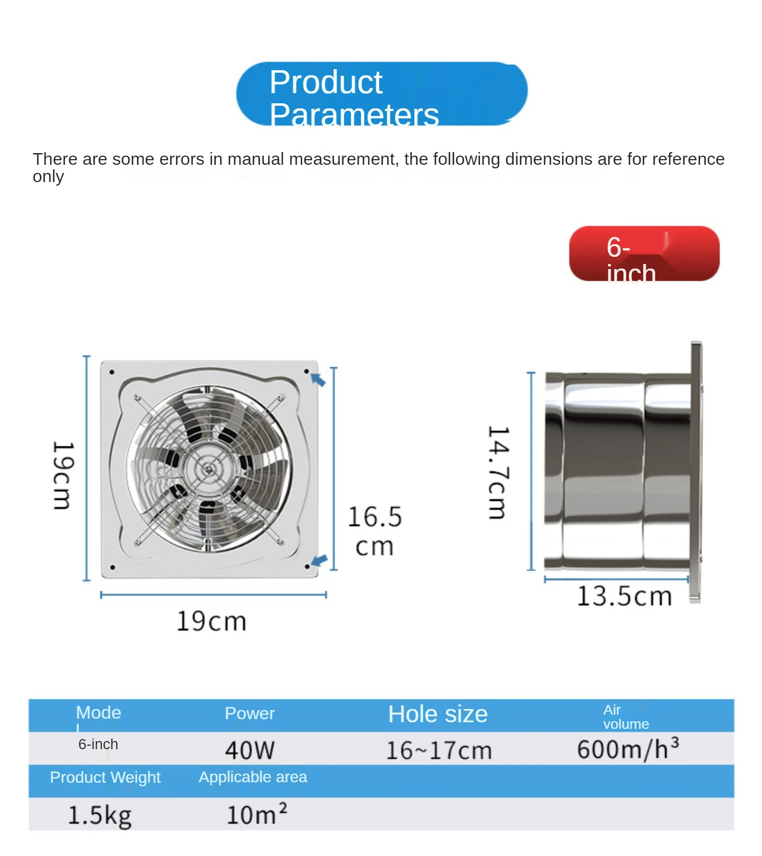 Generic 6/7/8inch Inline Extractor Exhaust Fan Ventilation Fan Jumia