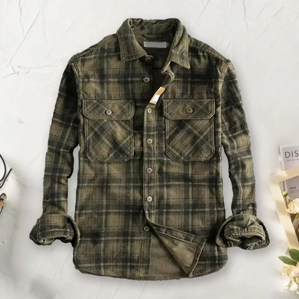 Stylish Long Sleeve Shirt Men's Plaid Print Cardigan Shirt Coat for Fall Winter Long Sleeve Turn-down Collar Mid Length Formal
Stylish Long Sleeve Shirt Men's Plaid Print Cardigan Shirt Coat for Fall Winter Long Sleeve Turn-down Collar Mid Length Formal