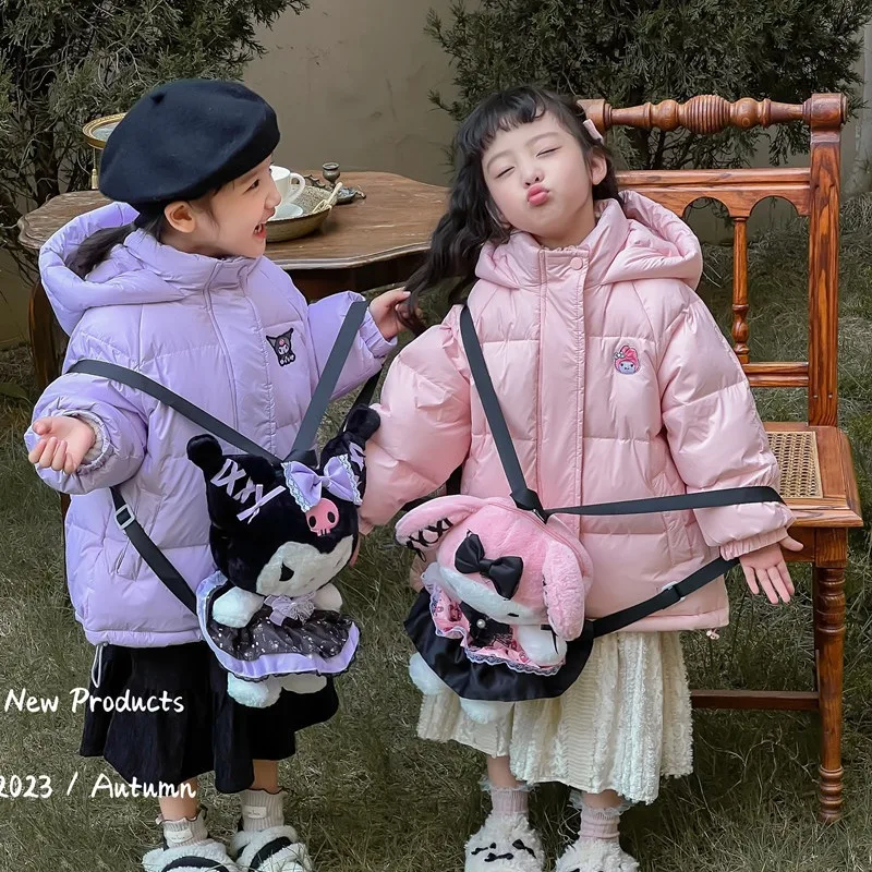 Kawaii Cartoon Sanrio Kuromi My Melody Down Jacket Cute Girls Cotton Coat Thickened Hooded Zipper Waterproof Top Jacket Free Bag
Kawaii Cartoon Sanrio Kuromi My Melody Down Jacket Cute Girls Cotton Coat Thickened Hooded Zipper Waterproof Top Jacket Free Bag