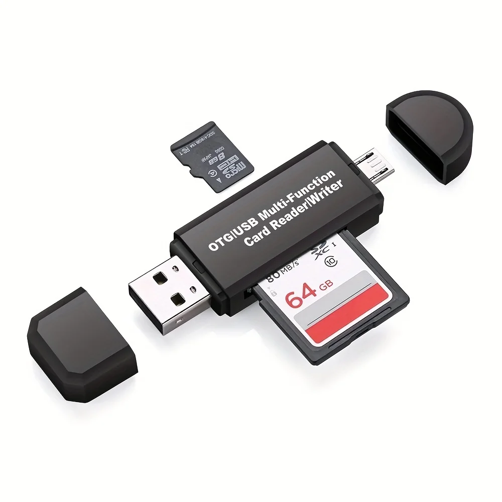 New 2 In 1 USB Memory Card Reader Micro USB OTG to USB 2.0 Card Adapter SD/Micro SD TF Card Reader For Android Phone Tablet PC
New 2 In 1 USB Memory Card Reader Micro USB OTG to USB 2.0 Card Adapter SD/Micro SD TF Card Reader For Android Phone Tablet PC
