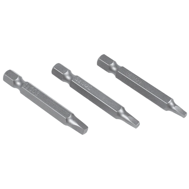 6Pcs 50Mm 1/4 Inch Hex Square Bits Square Head Screwdriver Bits S2 Alloy Steel Magnetic Screwdriver Bits Set Hand Tools
6Pcs 50Mm 1/4 Inch Hex Square Bits Square Head Screwdriver Bits S2 Alloy Steel Magnetic Screwdriver Bits Set Hand Tools