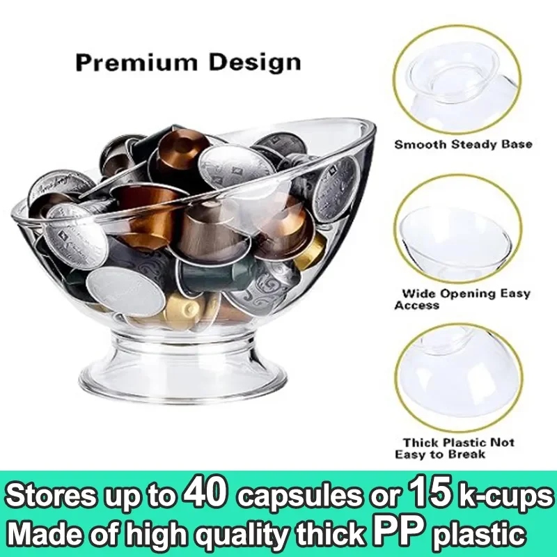 Coffee Capsule Holder for Nespresso Capsule Holder Transparent for K Cup Bar Tabletop Storage Creativity Coffeeware Salad Bowl
Coffee Capsule Holder for Nespresso Capsule Holder Transparent for K Cup Bar Tabletop Storage Creativity Coffeeware Salad Bowl